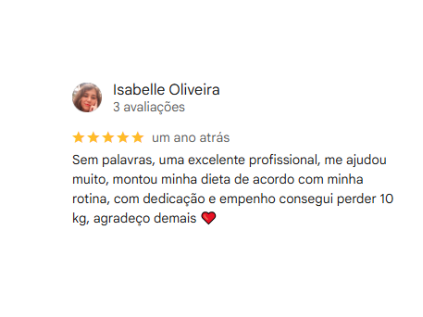 Depoimento Isabelle Oliveira